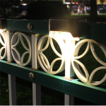 Ηλιακά Γωνιακά Φωτιστικά LED IP65 Με Θερμό Λευκό Φωτισμό 4 τεμάχια Καφέ - Image 8