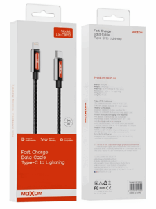 Καλώδιο Φόρτισης Type-C Σε Lightning 36W 1m Moxom LX-CB912