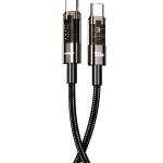 Καλώδιο Φόρτισης Type-C Σε Type-C 100W PD Με LED Και Auto Power-Off 1.8m Moxom LX-CB847