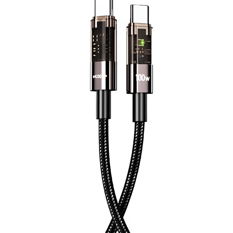 Καλώδιο Φόρτισης Type-C Σε Type-C 100W PD Με LED Και Auto Power-Off 1.8m Moxom LX-CB847
