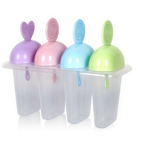 Καλούπι Παγωτού 4 Θέσεων Με Λαβές Πολύχρωμο 2903766