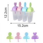 Καλούπι Παγωτού 4 Θέσεων Με Λαβές Πολύχρωμο 2903766