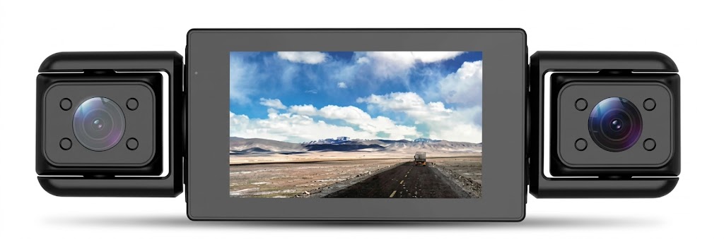 Κάμερα Αυτοκινήτου 4K Ultra Hd Dvr Με Διπλό Φακό Και Οθόνη Andowl Q-Ca720
