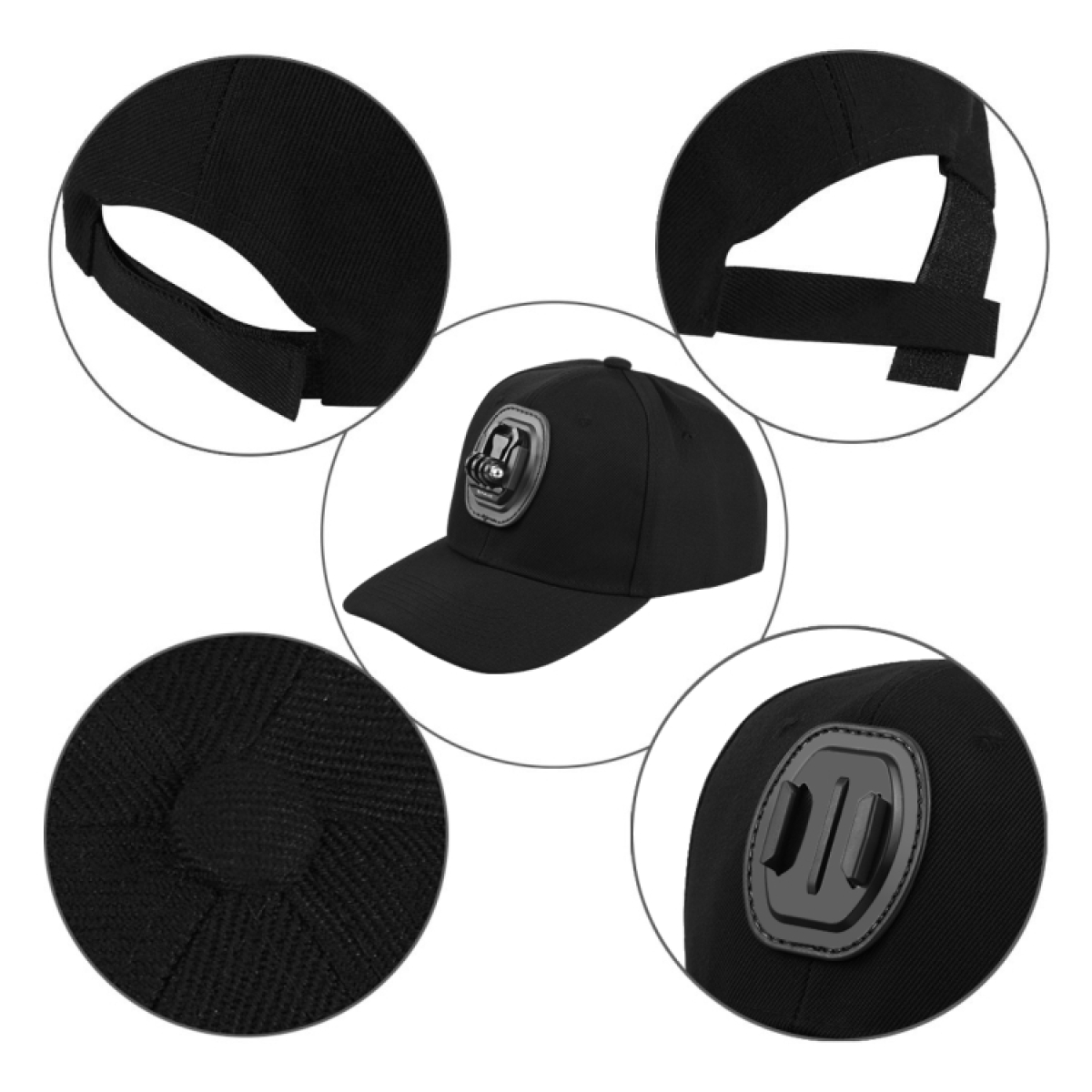 Καπέλο Baseball Με Βάση Στήριξης Action Camera Και J-Hook Για GoPro DJI Puluz PU195 - Image 6