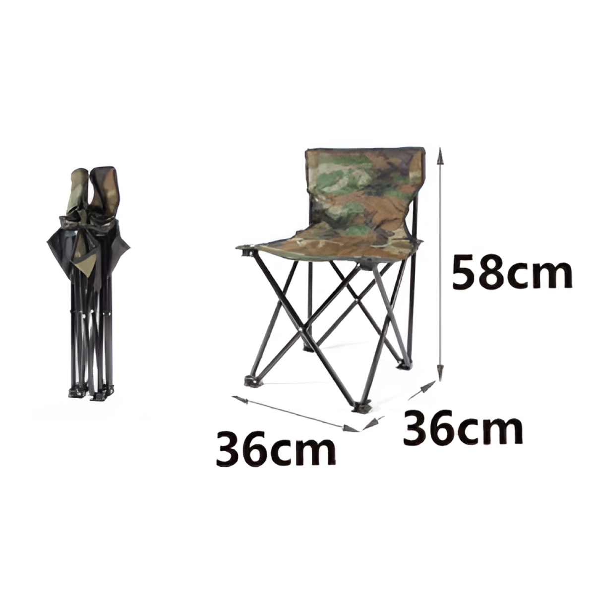 Καρέκλα Camping-Παραλίας Πτυσσόμενη 58x36x36cm με Θήκη Μεταφοράς Camouflage 297022 - Image 4