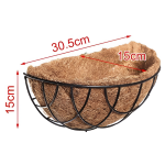 Κρεμαστό Κασπώ Φυτών από Κοκοφοίνικα 30.5x15cm Kmt Style 2904226