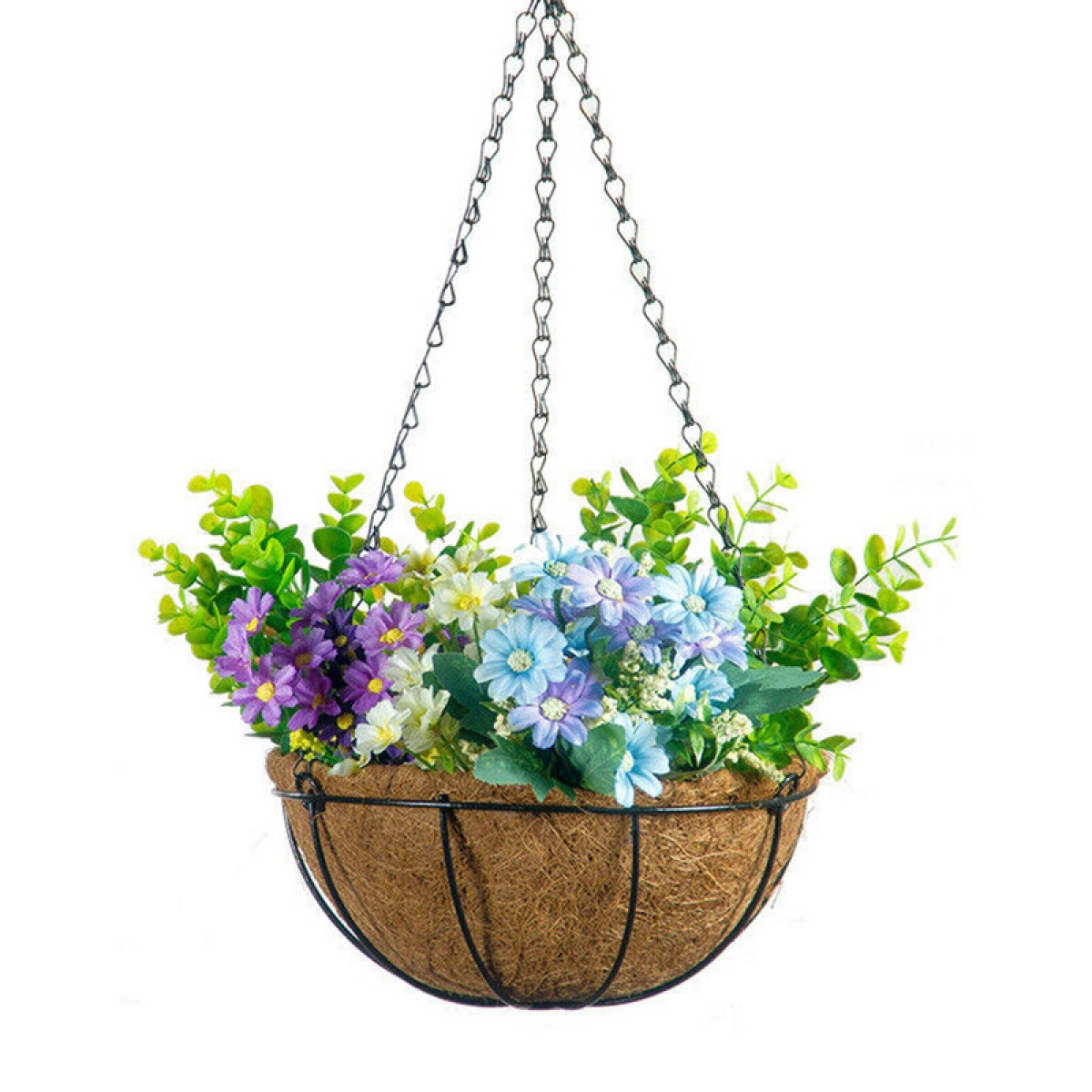 Κρεμαστό Κασπώ Φυτών από Κοκοφοίνικα Με Αλυσίδα 35.5x17cm Kmt Style 2904216 - Image 3