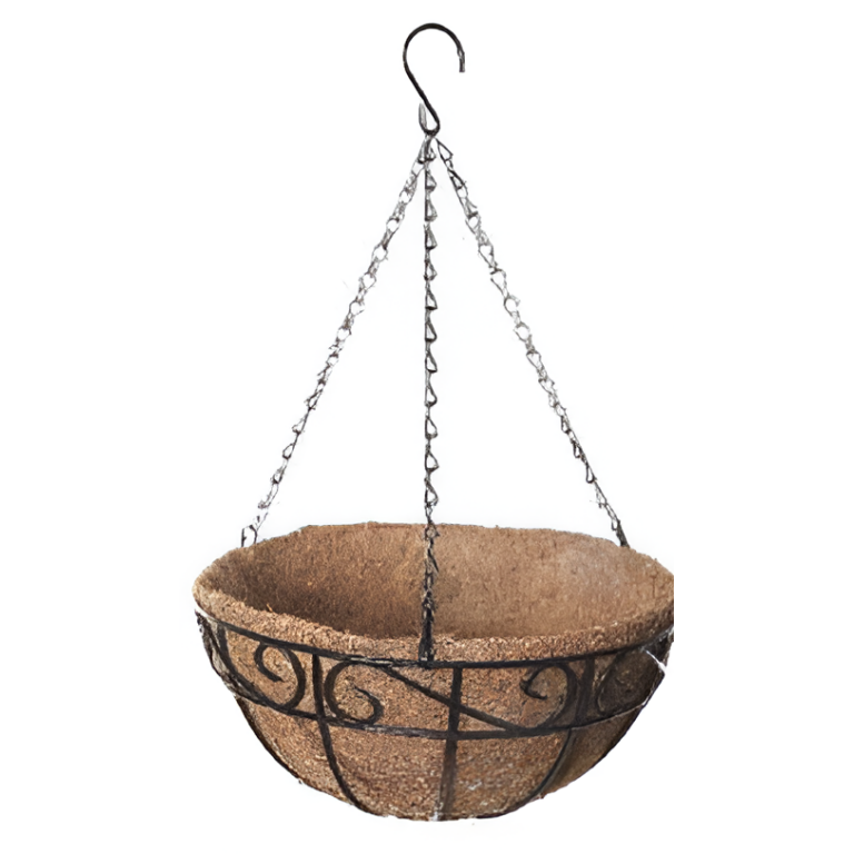 Κρεμαστό Κασπώ Φυτών από Κοκοφοίνικα Με Αλυσίδα 30.5x14cm Kmt Style 2904221