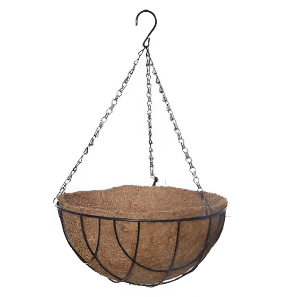 Κρεμαστό Κασπώ Φυτών από Κοκοφοίνικα Με Αλυσίδα 30.5x15cm Kmt Style 2904218