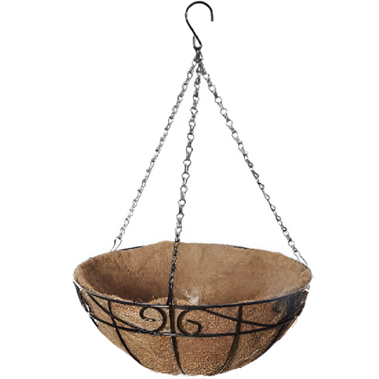 Κρεμαστό Κασπώ Φυτών από Κοκοφοίνικα Με Αλυσίδα 35.5x15cm Kmt Style 2904222