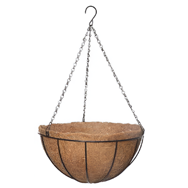 Κρεμαστό Κασπώ Φυτών από Κοκοφοίνικα Με Αλυσίδα 35.5x17cm Kmt Style 2904216