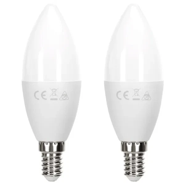 Λάμπα LED C37 E14 11W 3000K Θερμό Φως 1060lm Σετ 2τμχ Aigostar