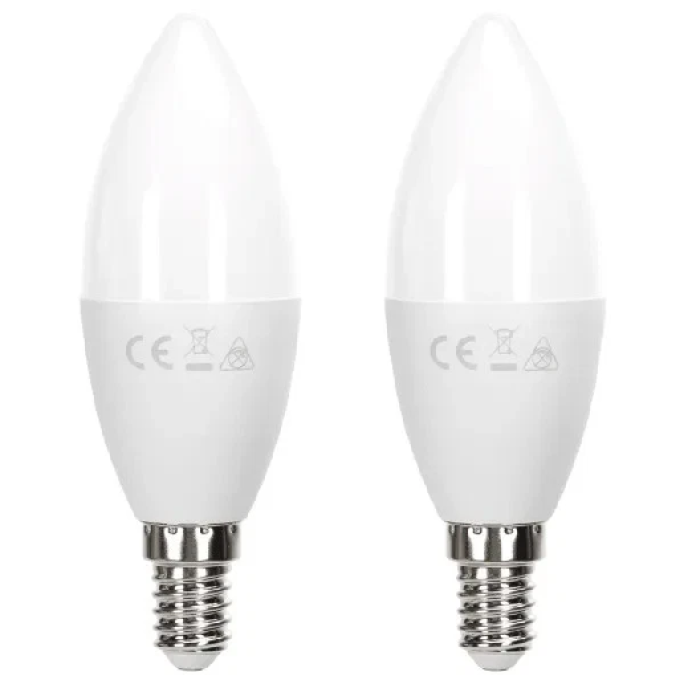 Λάμπα LED C37 E14 11W 3000K Θερμό Φως 1060lm Σετ 2τμχ Aigostar