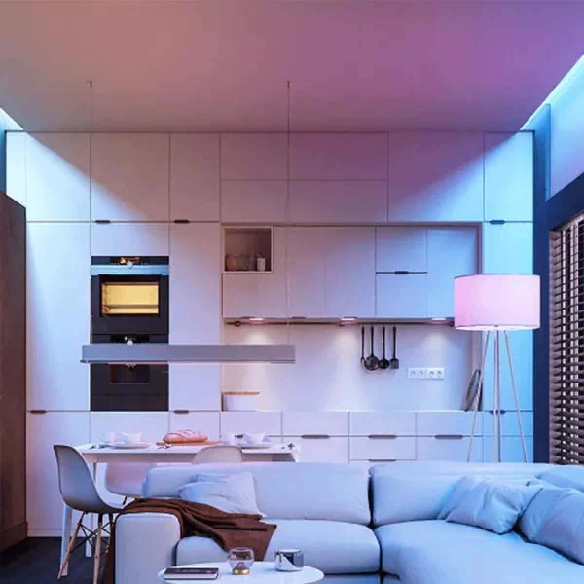 Λάμπα LED C37 E14 4.8W Πολύχρωμο RGB + 3000K Θερμό Φως με Τηλεχειριστήριο Aigostar - Image 3