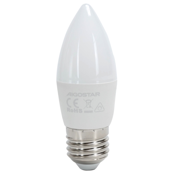 Λάμπα LED C37 E27 4.9W 6500K Ψυχρό Φως Dimmable Aigostar