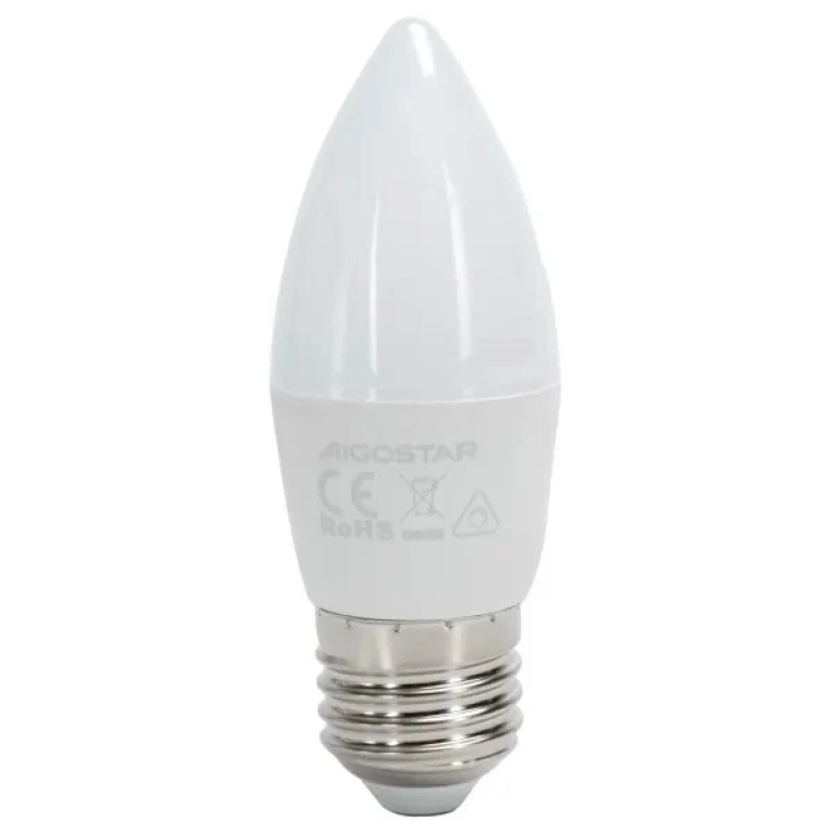Λάμπα LED C37 E27 7W 6500K Ψυχρό Φως Dimmable Aigostar