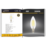 Λάμπα LED E14 4W 3000K C35-TC Universo