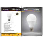 Λάμπα LED E27 10W Ψυχρό Λευκό 6500K A60-DC-F Universo - Image 2