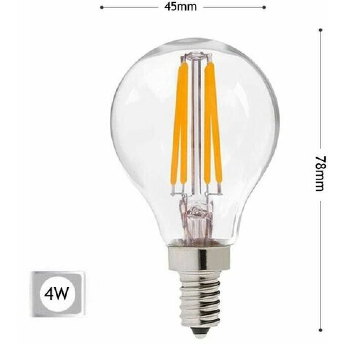 Λάμπα LED Filament E27 4W 3000K G45A-TC Universo