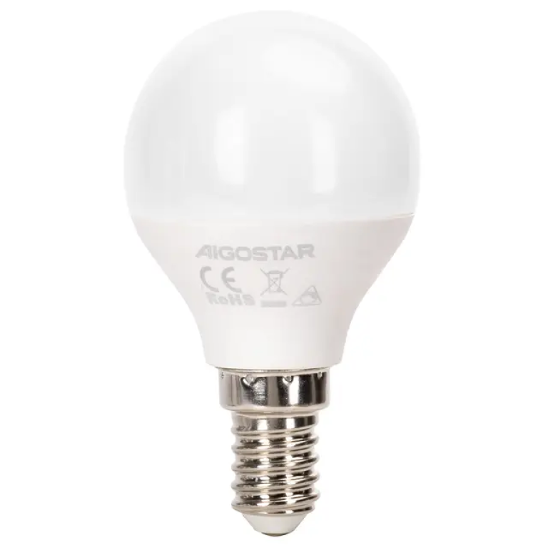 Λάμπα LED G45 E14 7W 2700K Θερμό Φως Dimmable Aigostar