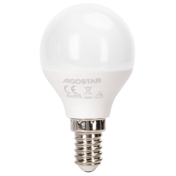 Λάμπα LED G45 E14 7W 6500K Ψυχρό Φως Dimmable Aigostar