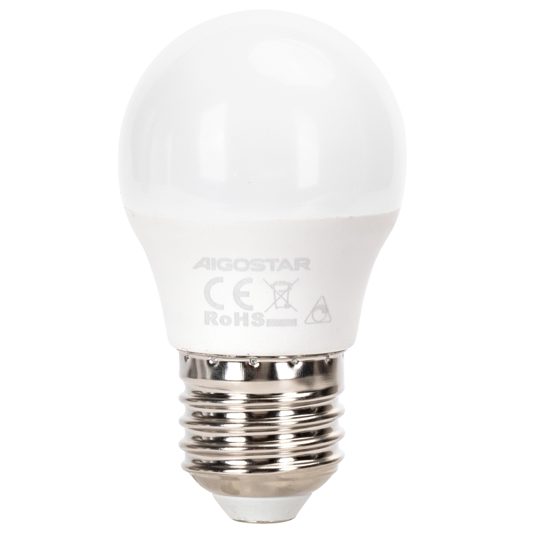 Λάμπα LED G45 E27 4.9W 4000K Φυσικό Λευκό Φως Dimmable Aigostar