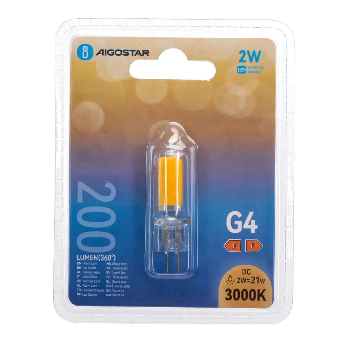 Λάμπα LED G4 2W 3000K Θερμό Φως 200lm Aigostar - Image 4