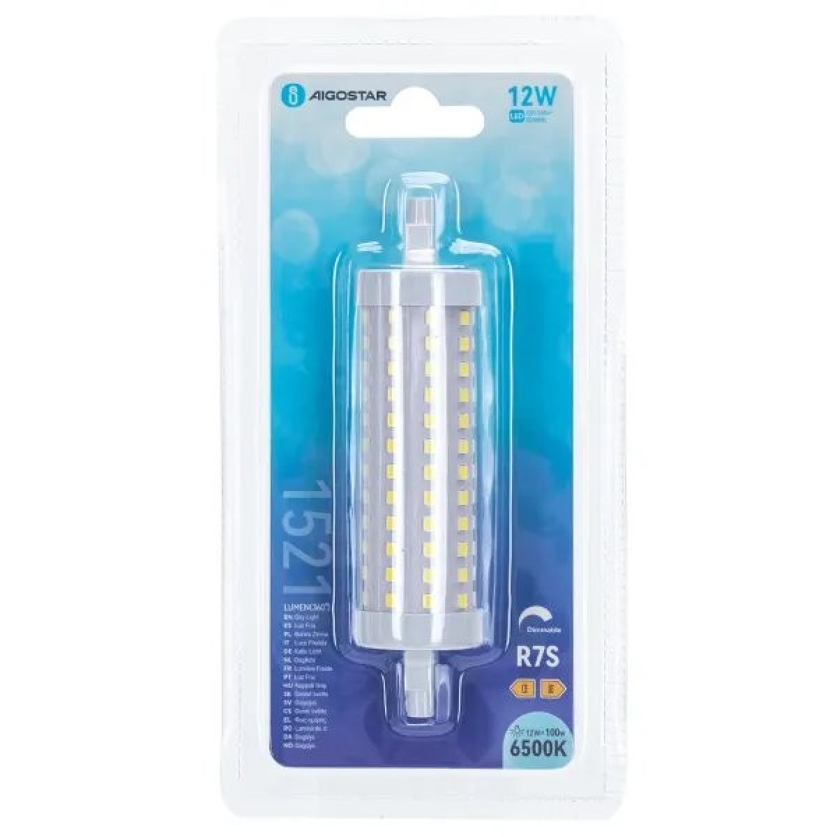 Λάμπα LED R7S 118mm 12W 6500K Ψυχρό Φως 1521lm Aigostar - Image 2