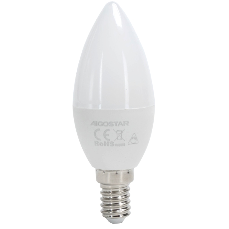 Λαμπτήρας LED C37 E14 7W 2700K Θερμό Φως Dimmable Aigostar