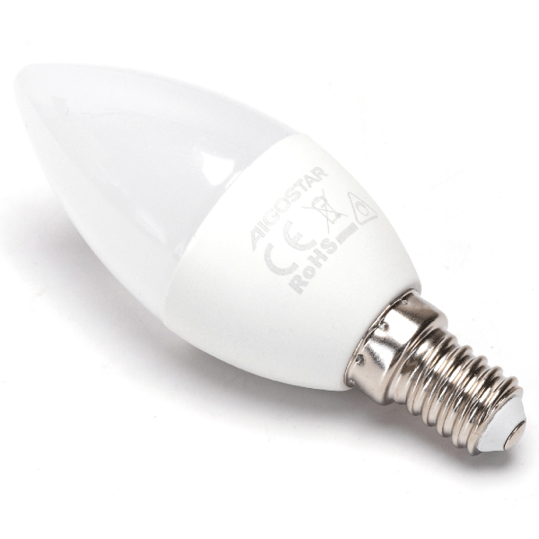 Λαμπτήρας LED E14 C37 4.9W 2700K Θερμό Φως Dimmable Aigostar