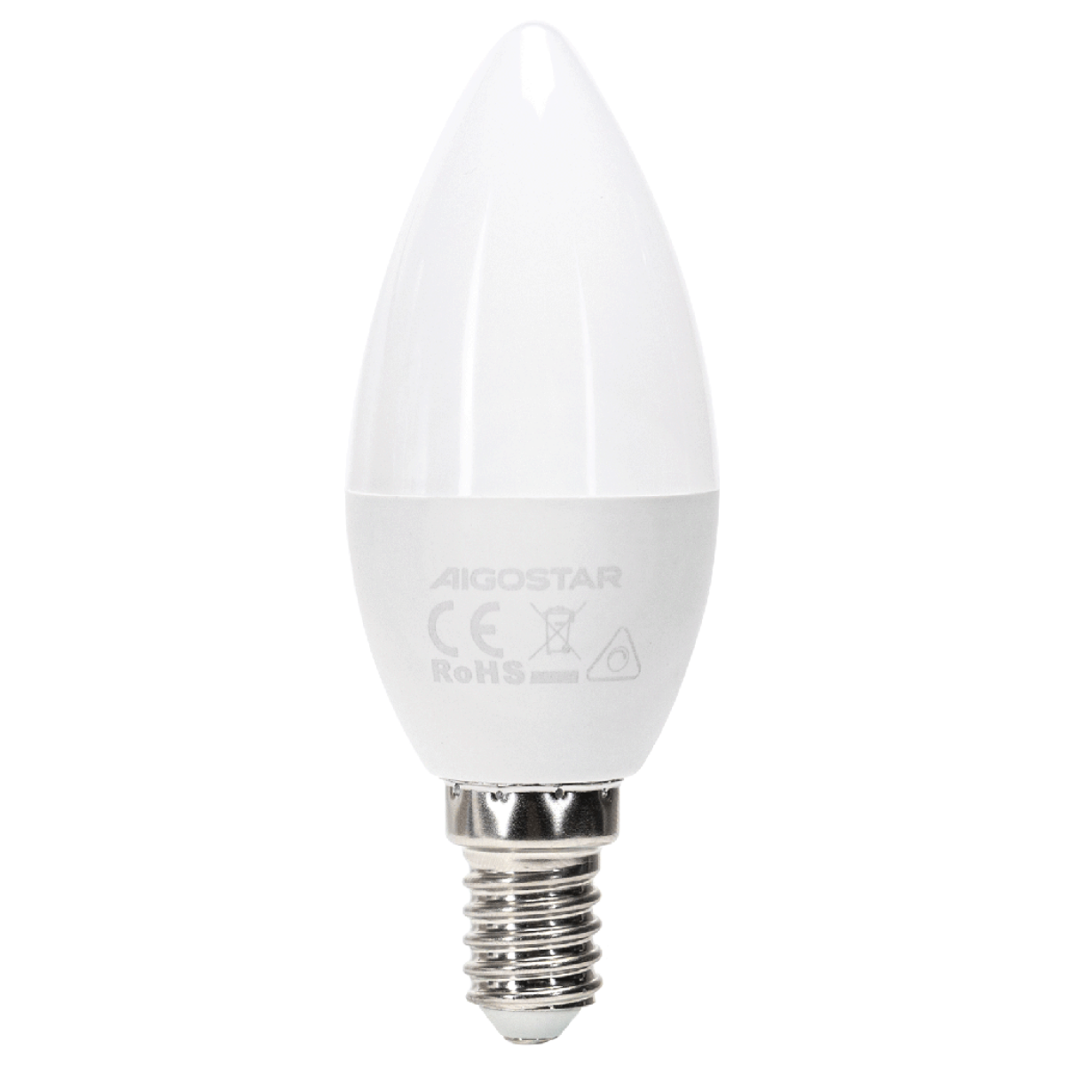Λαμπτήρας LED E14 C37 4.9W 2700K Θερμό Φως Dimmable Aigostar - Image 2