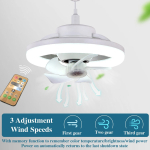 LED Φωτιστικό Οροφής 60W Με Ανεμιστήρα E27 360° Dimmable Με Τηλεχειριστήριο - Image 4