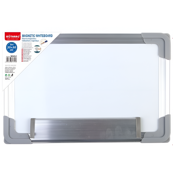 Μαγνητικός Λευκός Πίνακας 35x50cm Με Βάση Για Μαρκαδόρο Motarro M0028-3