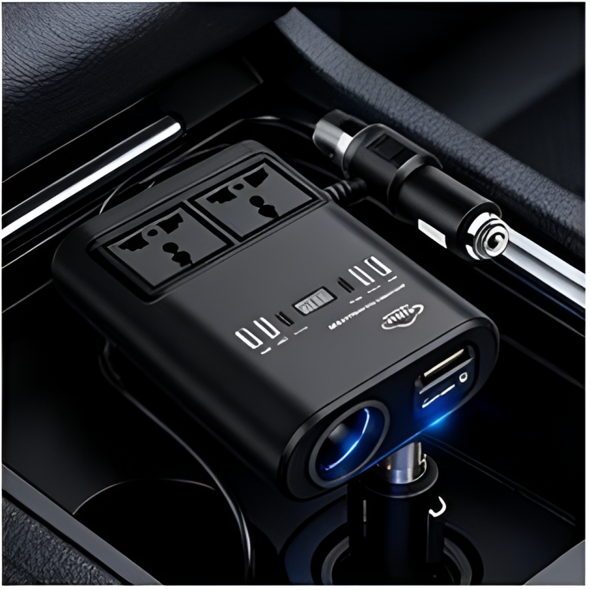 Μετατροπέας Ρεύματος Αυτοκινήτου 12V Σε 220V Με 2 Πρίζες Και USB SDS-28754