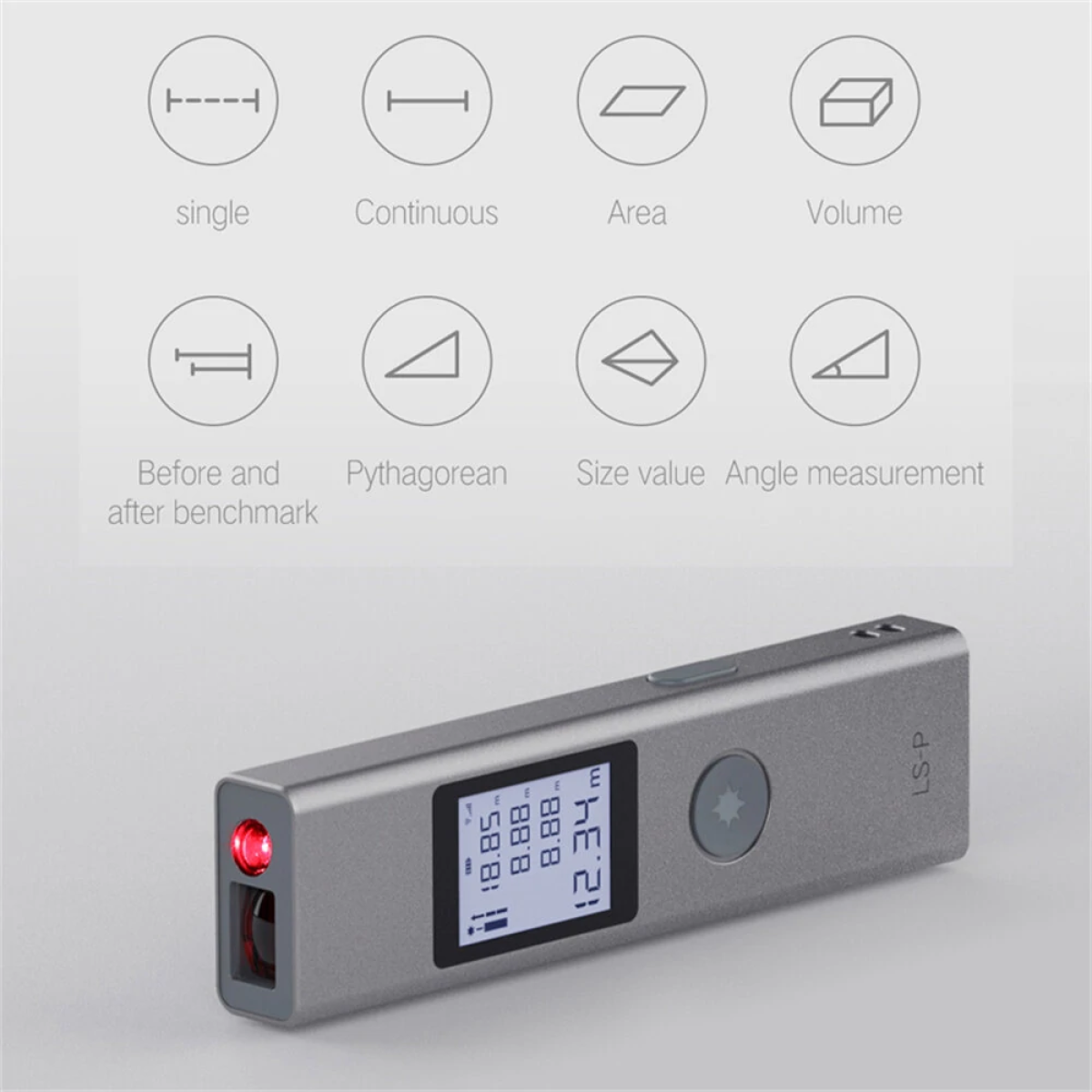 Μετρητής Απόστασης Laser 40m Με Οθόνη LCD Και Υψηλή Ακρίβεια ATuMan LS-P - Image 2