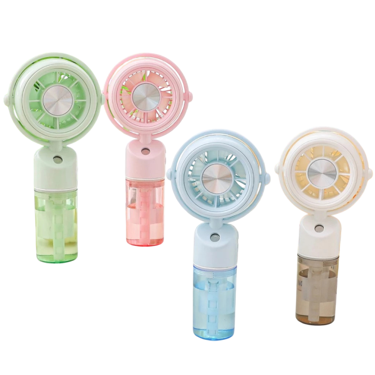 Μίνι Επαναφορτιζόμενο Ανεμιστηράκι με Σπρέι Ψεκασμού & 3 Tαχύτητες