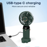 Μίνι Επαναφορτιζόμενος Ανεμιστήρας Χειρός με 5 Ταχύτητες - Image 11