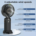 Μίνι Επαναφορτιζόμενος Ανεμιστήρας Χειρός με 5 Ταχύτητες - Image 7