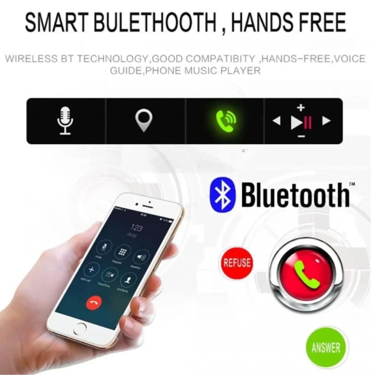 MP5 Player Αυτοκινήτου 1DIN με Οθόνη 4" LCD, Bluetooth, USB/TF/AUX & Τηλεχειριστήριο