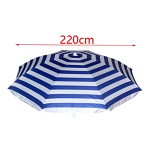 Ομπρέλα Θαλάσσης Ριγέ 220cm 8 Ακτίνες Με Κλίση Kmt Style 2904194 - Image 4