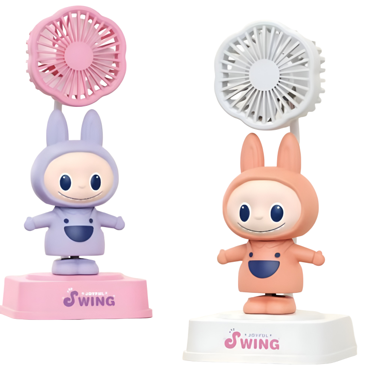Παιδικό Επιτραπέζιο Ανεμιστηράκι Με Κουνιστή Φιγούρα Labubu Και USB Φόρτιση 552-3