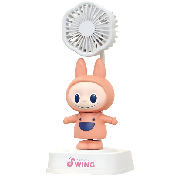 Παιδικό Επιτραπέζιο Ανεμιστηράκι Με Κουνιστή Φιγούρα Labubu Και USB Φόρτιση 552-3