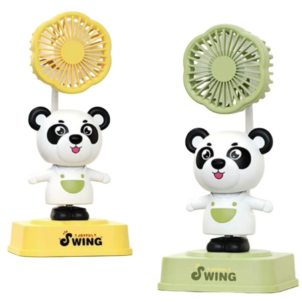 Παιδικό Επιτραπέζιο Ανεμιστηράκι Με Κουνιστή Φιγούρα Panda Και USB Φόρτιση 552-8