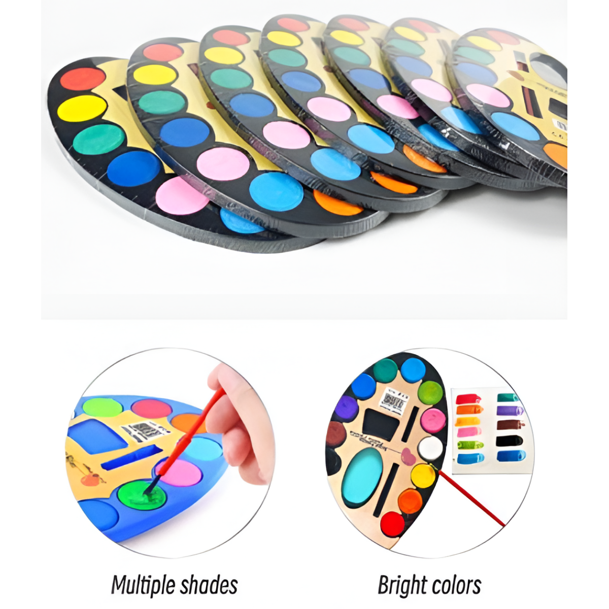 Παλέτα Ζωγραφικής Με Νερομπογιές 12 Χρωμάτων Με Πινέλο 28x20cm AL6536