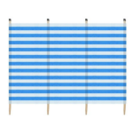 Παραβάν Παραλίας/Camping Ριγέ 150x400cm Με Πασσάλους 603101