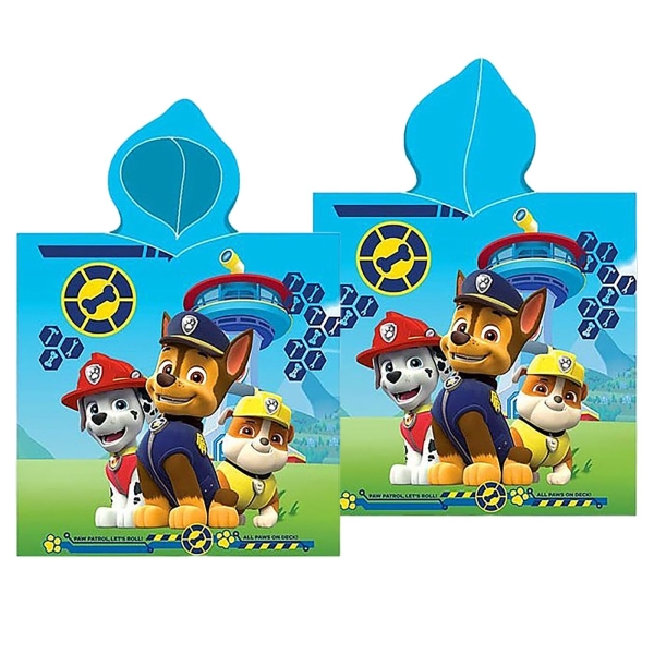 Πετσέτα Θαλάσσης Πόντσο Microfiber 100x50cm Paw Patrol