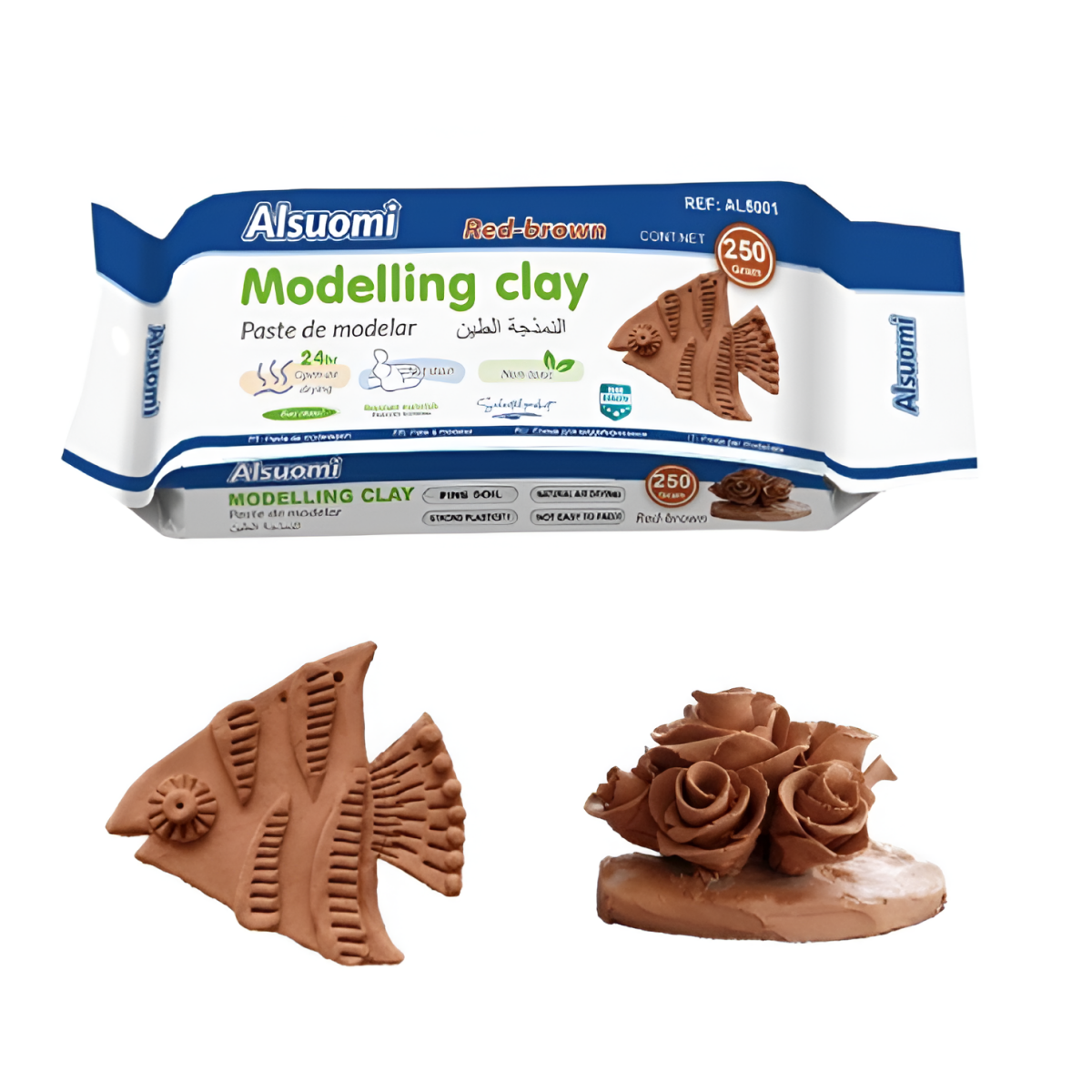 Πηλός Μοντελισμού 250g Καφέ Alsuomi AL5001