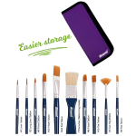 Πινέλα Ζωγραφικής Gouache Σετ 11τμχ Με Θήκη Alsuomi AL6611