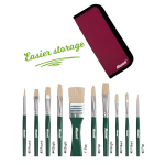 Πινέλα Ζωγραφικής Λαδιού Σετ 11τμχ Με Θήκη Alsuomi AL6612 - Image 2