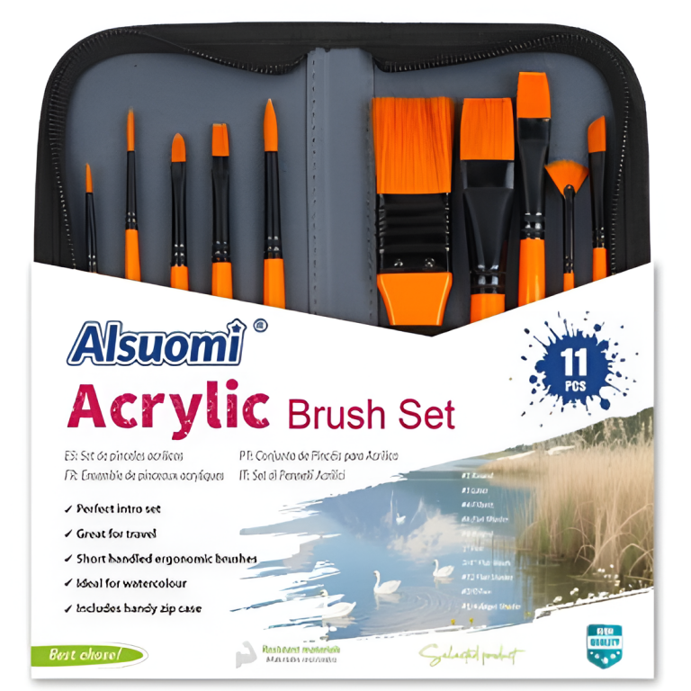 Πινέλα Ζωγραφικής Σετ 11τμχ Με Θήκη Alsuomi AL6610